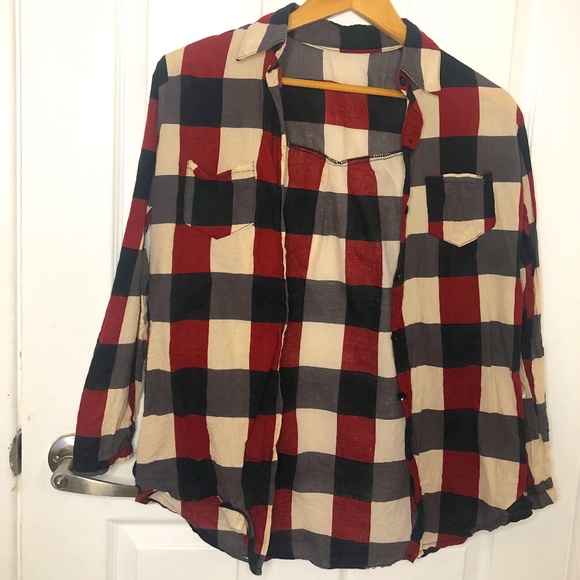 Plaid button down long sleeve - Picture 1 of 2